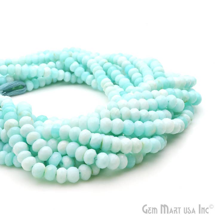 GemMartUSA - Wholesale Beads - Green Opal Rondelle Beads, 13 Inch Natural Gem Strand, 6-7mm3
