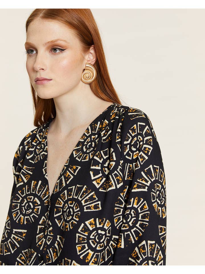 Pepaloves - Wholesale Button Down Shirt - Women's - CAMISA CARACOLAS CON CUELLO DE PICO2