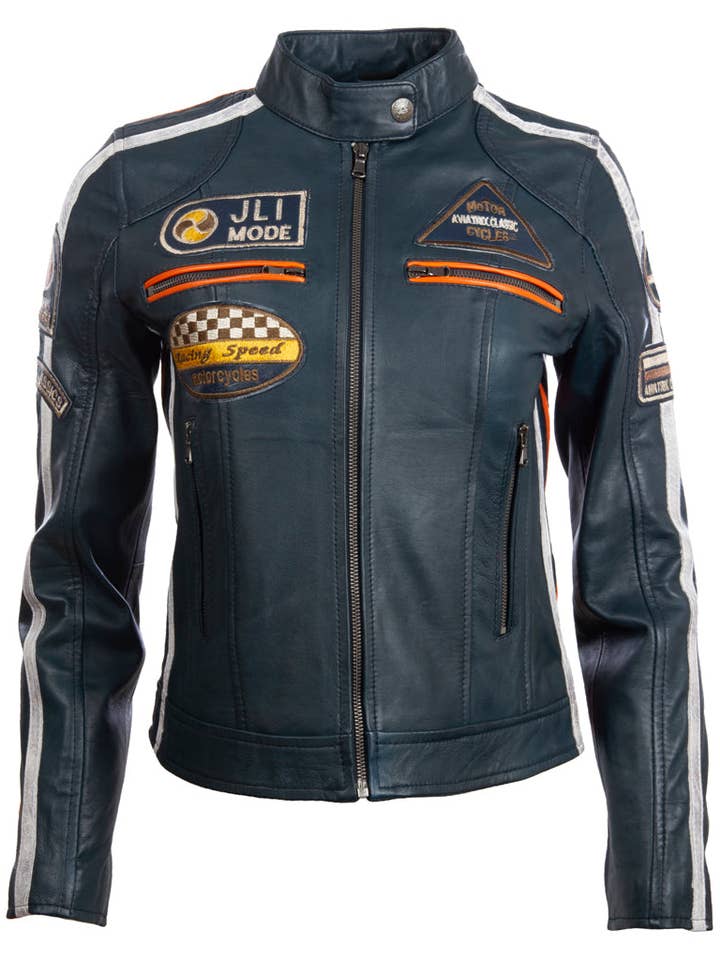 Biker de carreras QOOC para mujer, color azul marino para venta al por mayor de Aviatrix