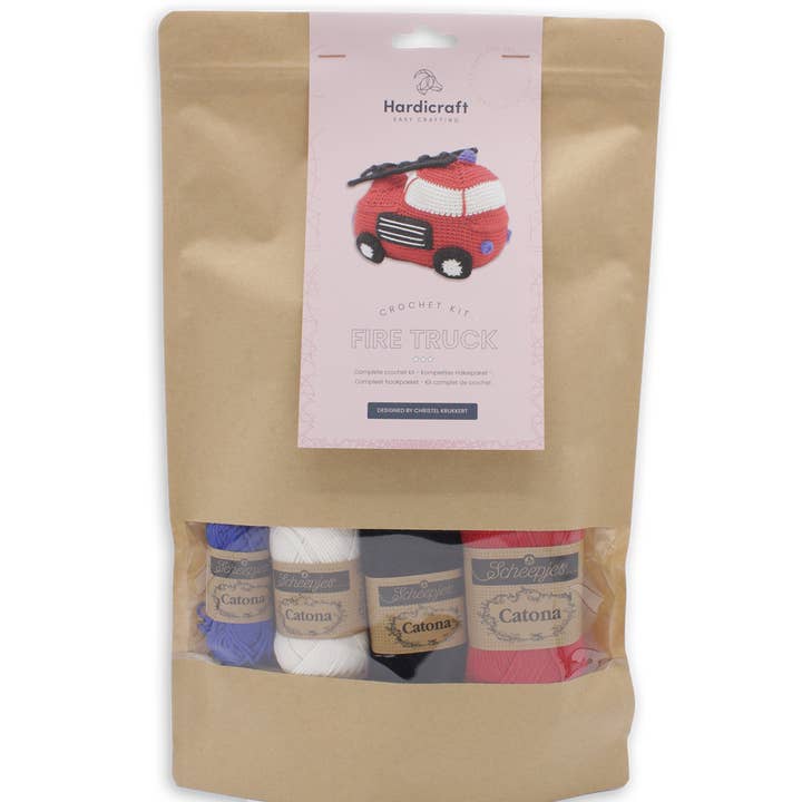 Hardicraft - Wholesale Knitting/Crochet Supplies - DIY Crochet Kit - Firetruck3