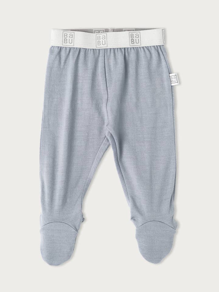 Merino Footed Leggings - Periwinkle for wholesale by Babu