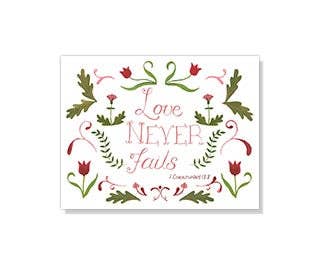Tulip Design Company - Wholesale Birthday Card - Love Never Fails Greeting Card2
