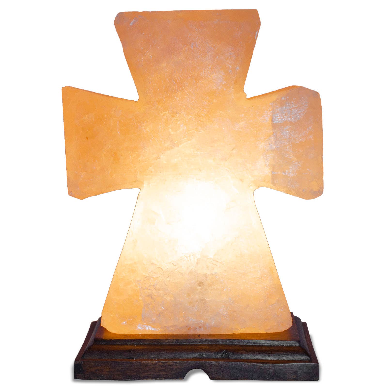 Fantasia Mining - Wholesale Salt Lamp - Flat Cross Shaped Salt Lamp - 9" avg. - Cord, Bulb, Dimmer2