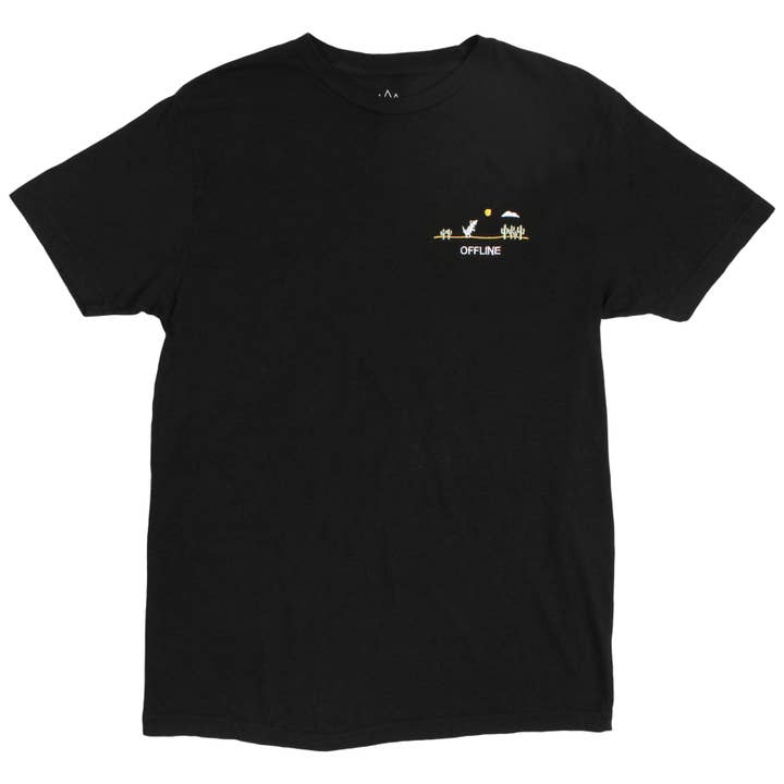 Offline Dino Besticktes schwarzes T-Shirt von Altru Apparel für den Großhandel von Altru Apparel