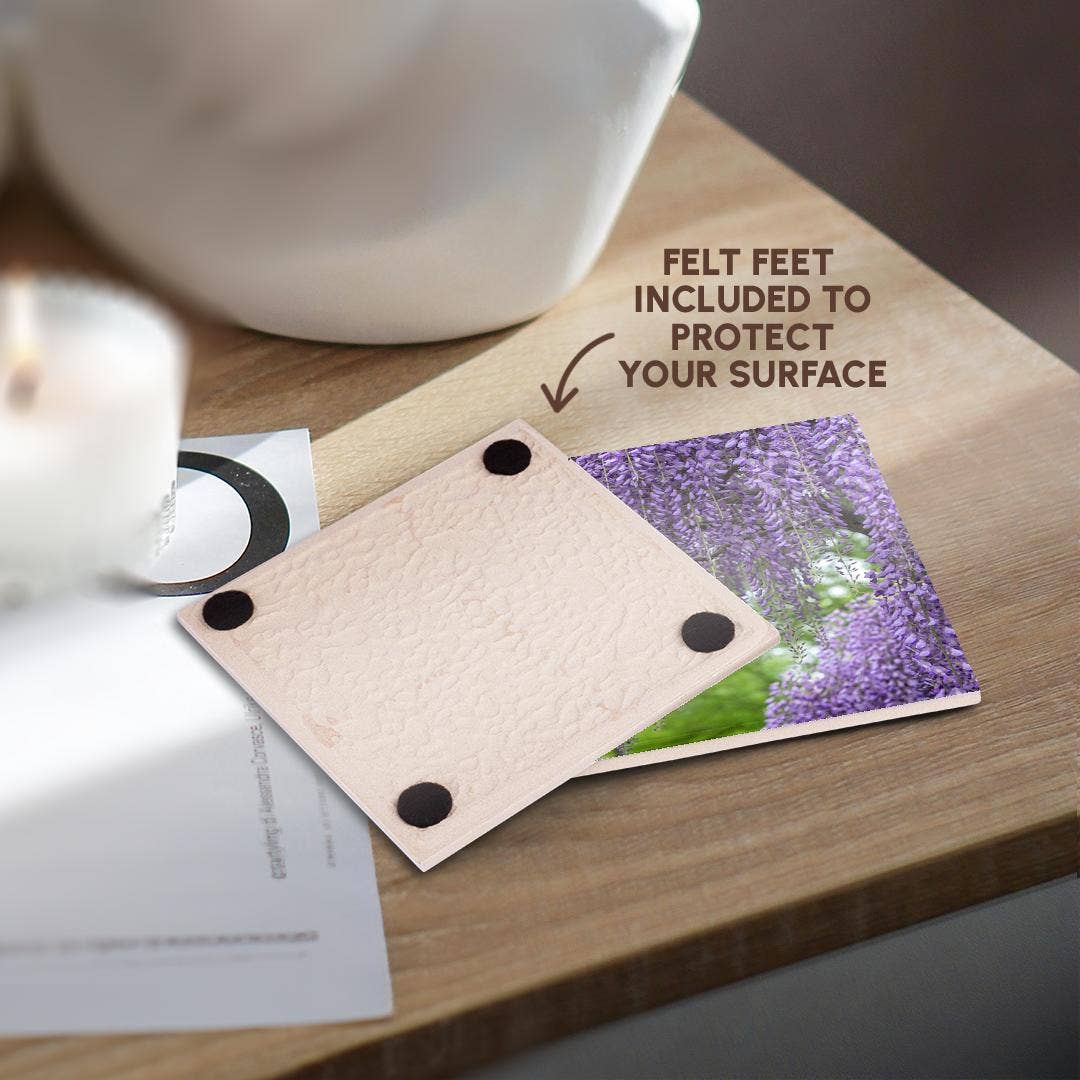 3dRose - Wholesale Onderzetters - 3dRose, Japanse Blauwe Regen, Onderzetter3