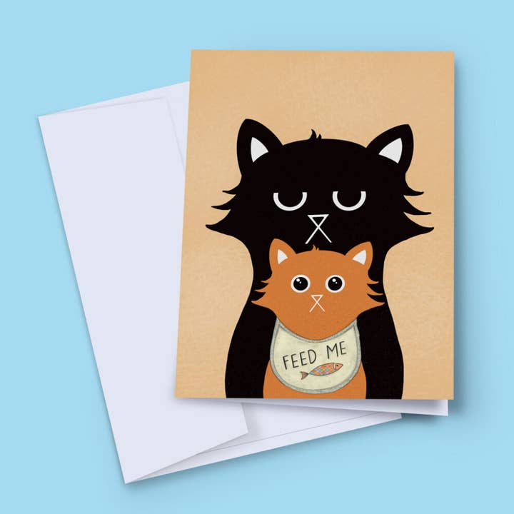 LITTLE PAWS - New Baby Celebration Card for wholesale by Baldy And The Fidget