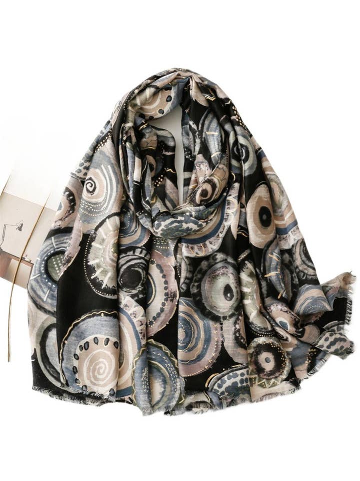 Scarvii - Soft Graphic Pattern Spring Summer Scarf for wholesale by Funkyrel® Atzbranding Limited