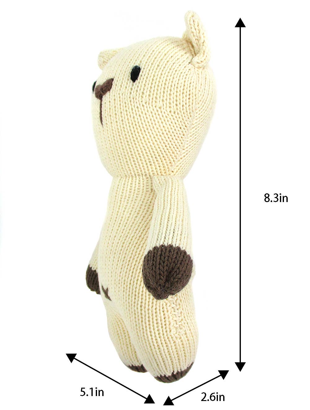 Paul and Lucy - Venta al por mayor Peluche - Niños y bebés - Juguete de ganchillo hecho a mano, tejido con forma de Bobbie el oso blanco1