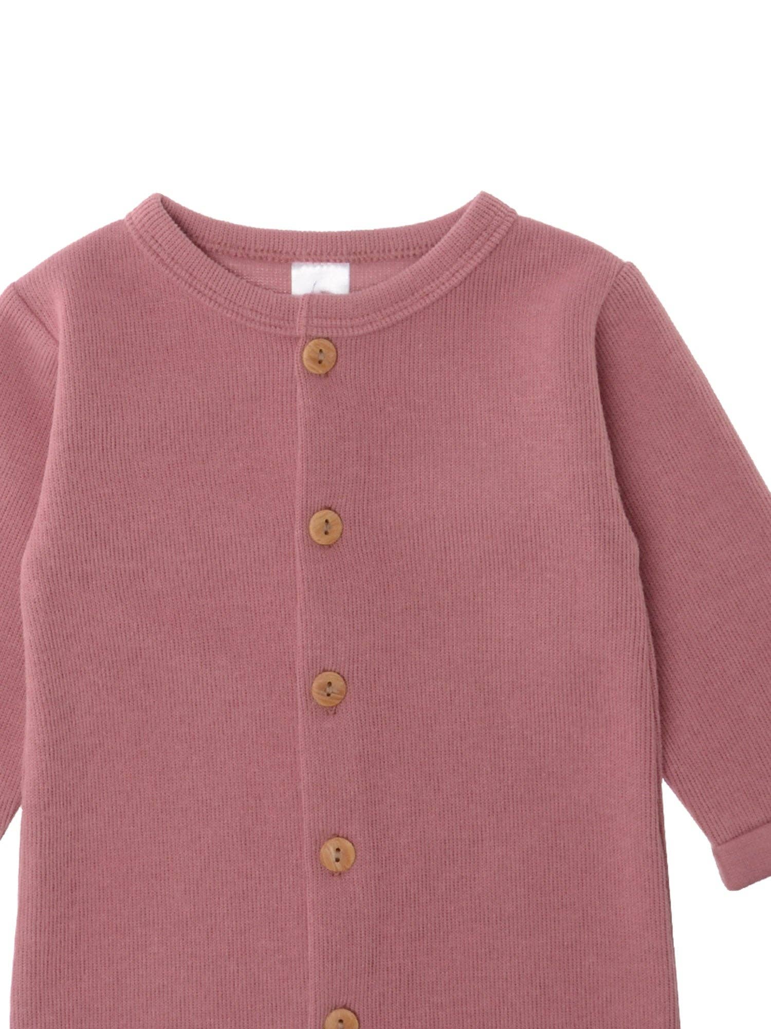 Liliput – Macacão - Bebé por atacado – Macacão canelado em tom rosewood1