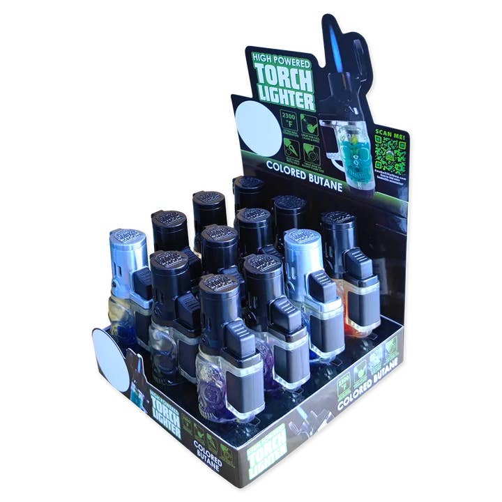 Smokezilla Colored Butane Molded Torch Lighter - 12/Display for wholesale by Novelty Brands