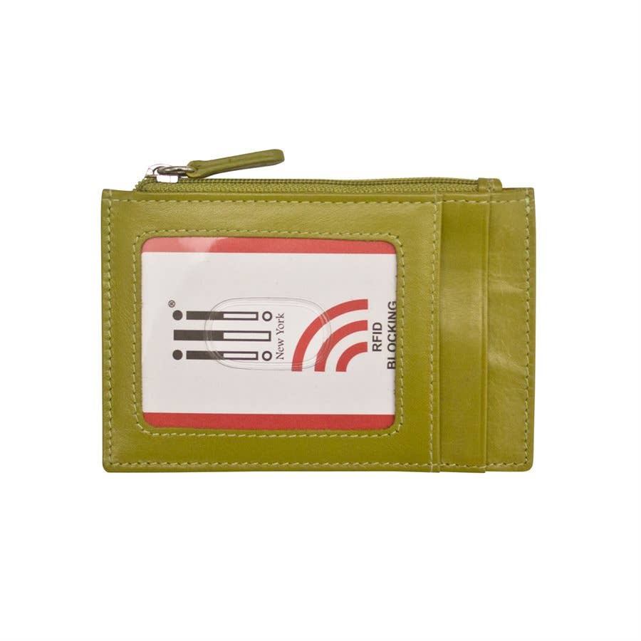 ili New York – wholesale Kortfodral - Unisex – 7416 Läder CC-ID-hållare med blixtlåsficka16