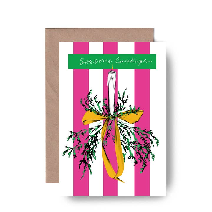 Carte de Noël | Bougie Vintage | Carte d'Hiver pour la vente par Tomekah George