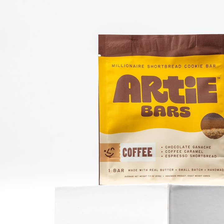 Artie Bars - Wholesale Cookie - Coffee Artie Bars Millionaire Shortbread Cookie Bar1