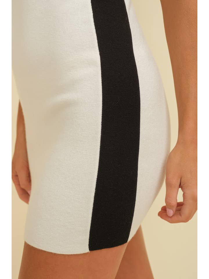 Cloud Ten - Wholesale Dress - Women's - CSW12060 - CONTRAST BODYCON MINI DRESS