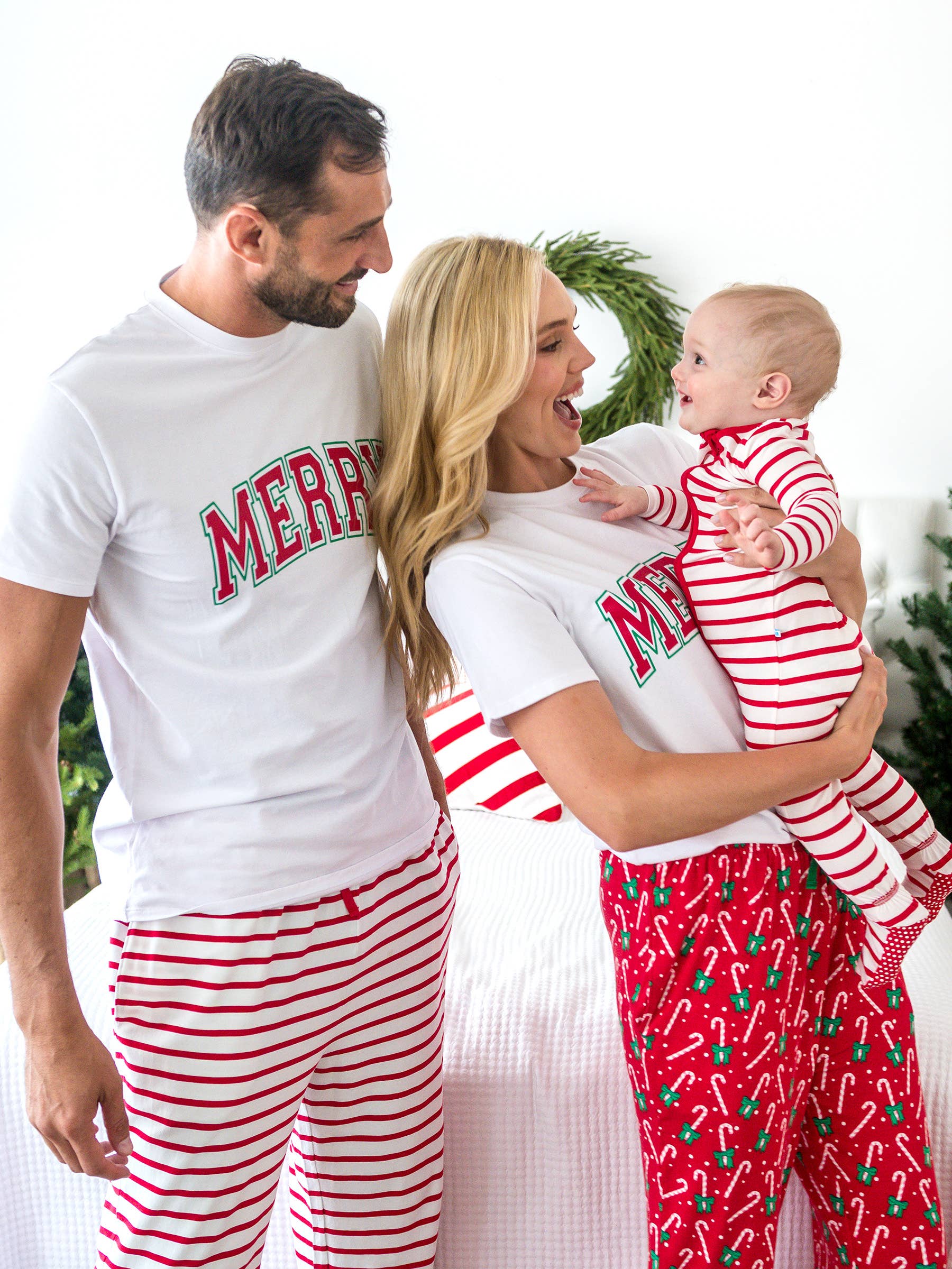 SoftSnooze™ Baby Boys Cotton Modal Red & White Stripe Footed One Piece Pajama for wholesale on Faire6