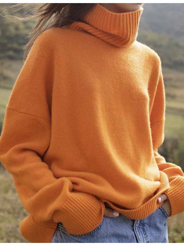 Sweetkama - Wholesale Knit Sweater - Women's - Ladies Solid Color Turthleneck Long Sleeves Knit Sweater12