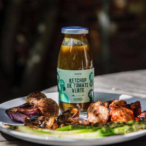 Bio-Grüne-Tomaten-Ketchup für den Großhandel von Les Délices de l'Ogresse