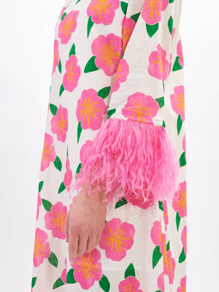 Kathleen Maeve - Wholesale Kaftan - Women's - Dolly Feather Kaftan | Hibiscus