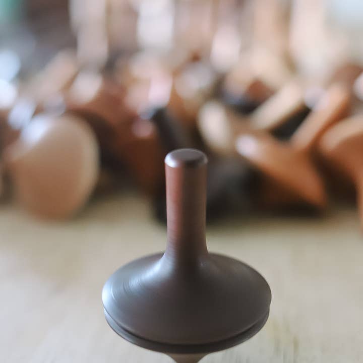 Make It Slow | Modern Woodworking the Old Fashioned Way - Wholesale Wood Toy - Kids - Toy Hardwood Top Spinner | Classic Game Stocking Stuffer