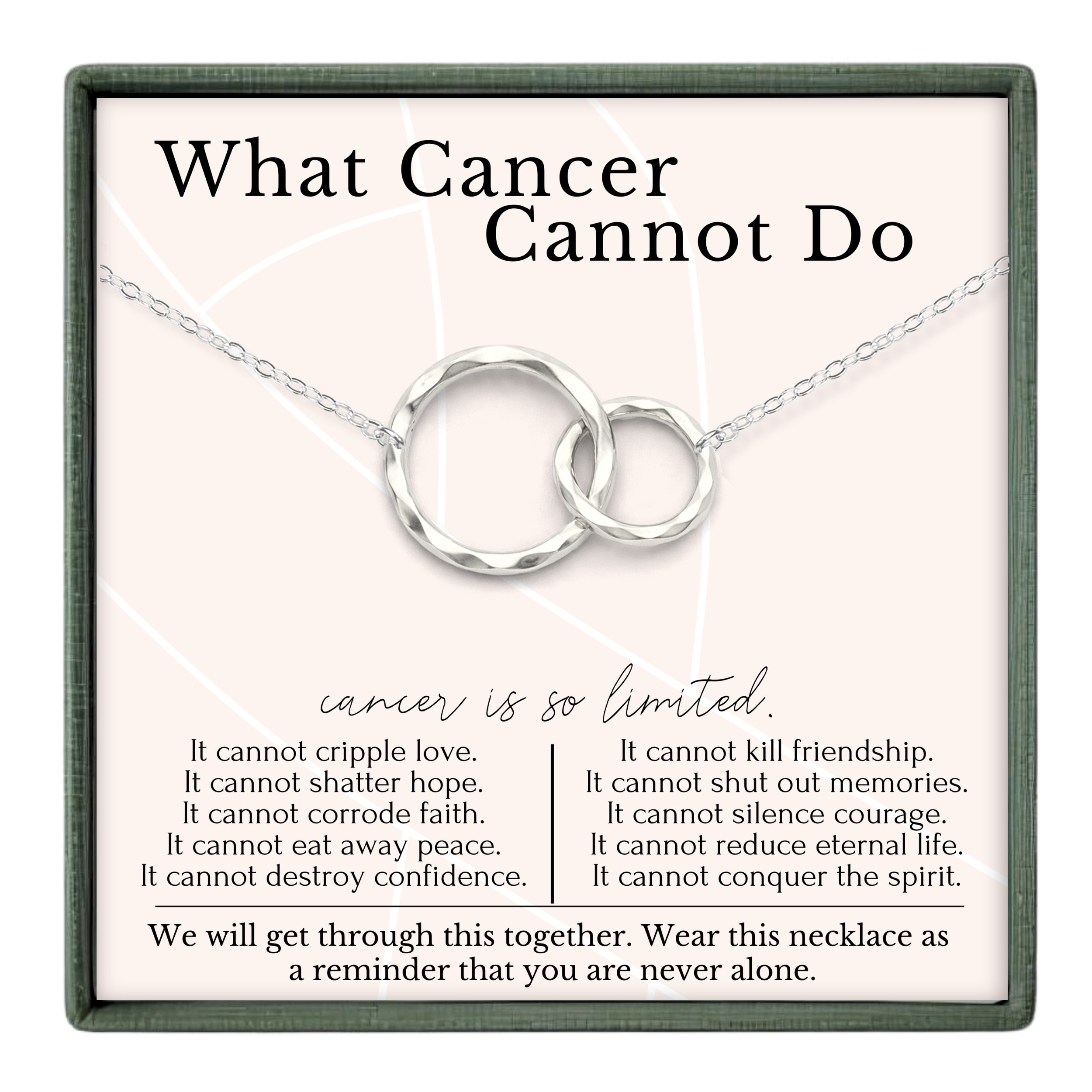 hope love shine – Großhandel Kette mit Anhänger/Charm – Krebsgenesungsunterstützung Geschenk für Sie - Gold Silber Perle0