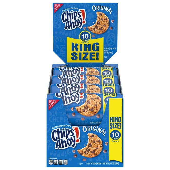Chips Ahoy Original Taille King 3,75 oz 8 unités pour la vente par Snacky Candy