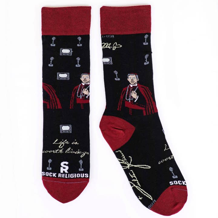 Sock Religious - Wholesale Socks - Unisex - Archbishop Fulton Sheen Adult Socks