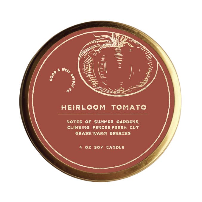 Heirloom Tomato Candle for wholesale by Good & Well Supply Co.