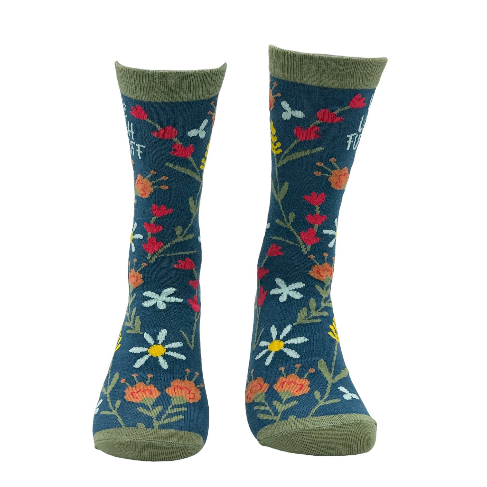 Women's Live Laugh Fuck Off Socks sarcastic Graphic Socks for wholesale on Faire2