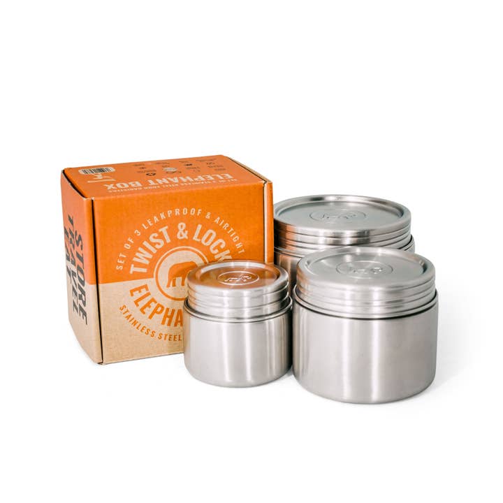 Twist & Lock Food Canister Trio for wholesale by Elephant Box