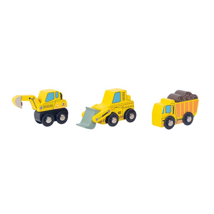 ToysLink - Wholesale Toy Car/Truck - Kids - Wooden Wheelie Construction Truck Set