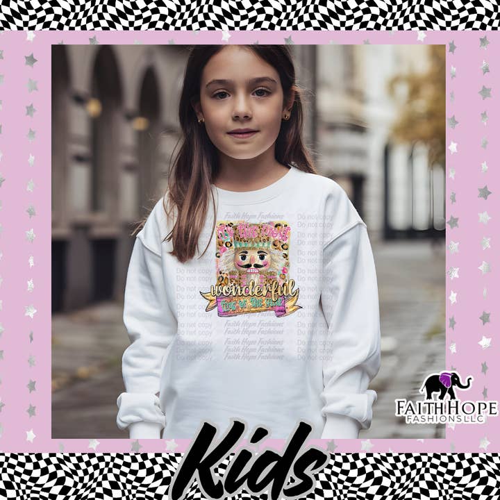 Nutcracker Brushstroke Kids Sweater for wholesale by Faith'sVarietyShop