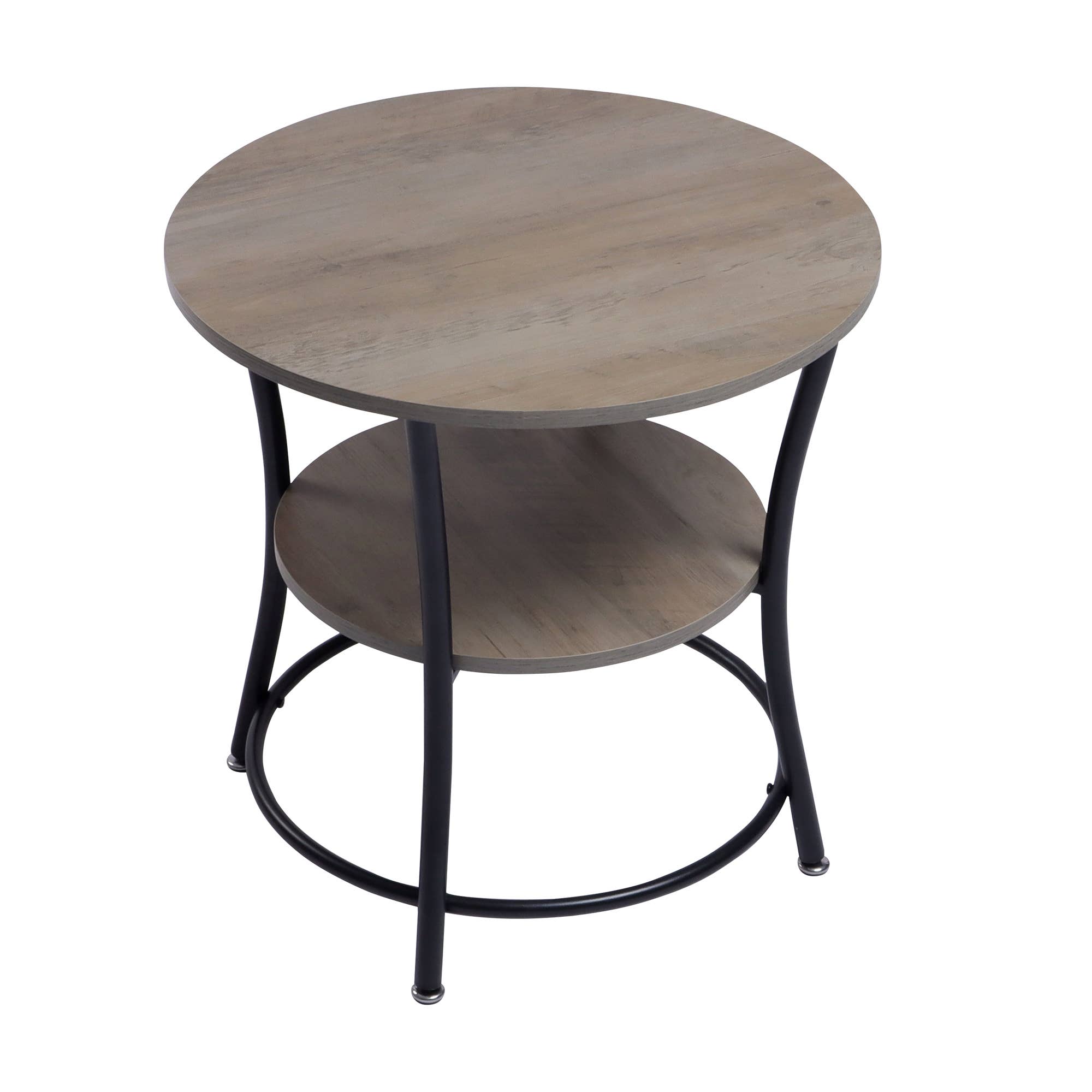HOMYCASA DESIGN INC - Wholesale Side Table - MarketLane Side Table, Round End Table with 2 Storage Shelve6