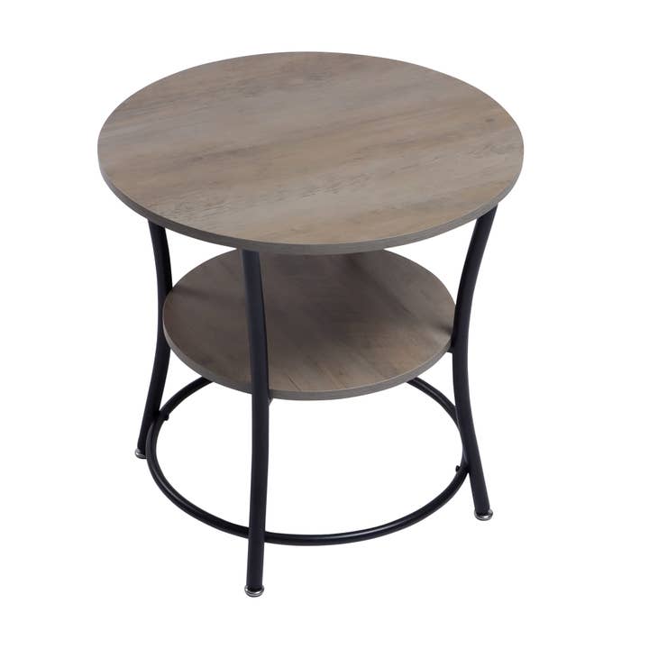 HOMYCASA DESIGN INC - Wholesale Side Table - MarketLane Side Table, Round End Table with 2 Storage Shelve6