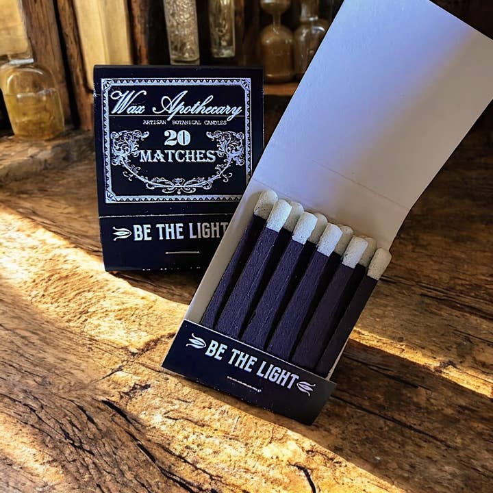 Wax Apothecary - Wholesale Matches - Black Matchbook 20-Strike