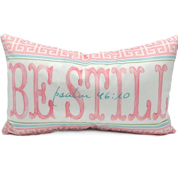 Var Stilla Psalm 46:10 Kudde - Skriftkudde - Vårkudde för wholesale av Rachel Brooks Design, LLC