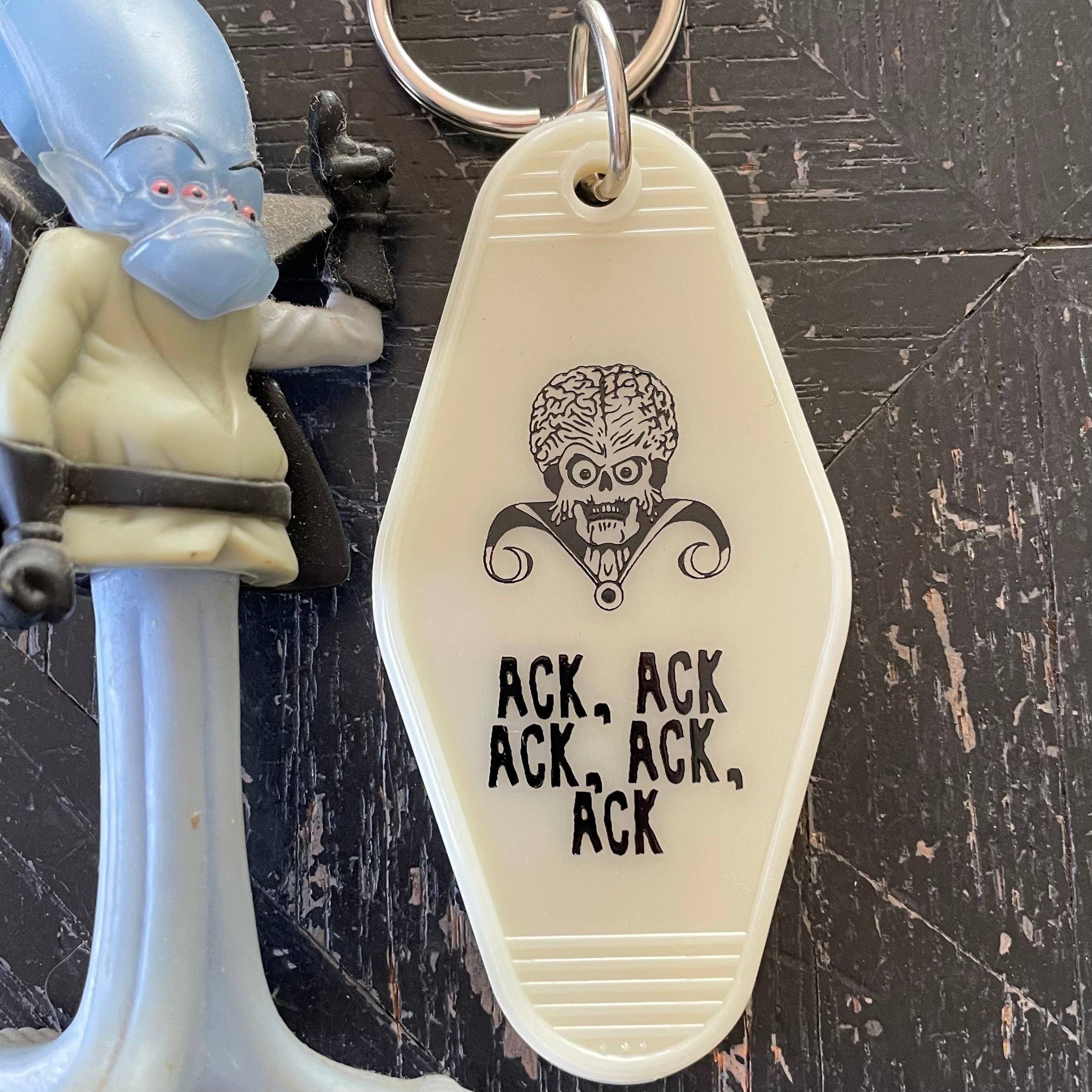 The 3 Sisters Design Co. - Wholesale Keychain - Unisex - Motel Key Fob - Mars Attack, Ack, Ack, Ack, Ack, Ack0