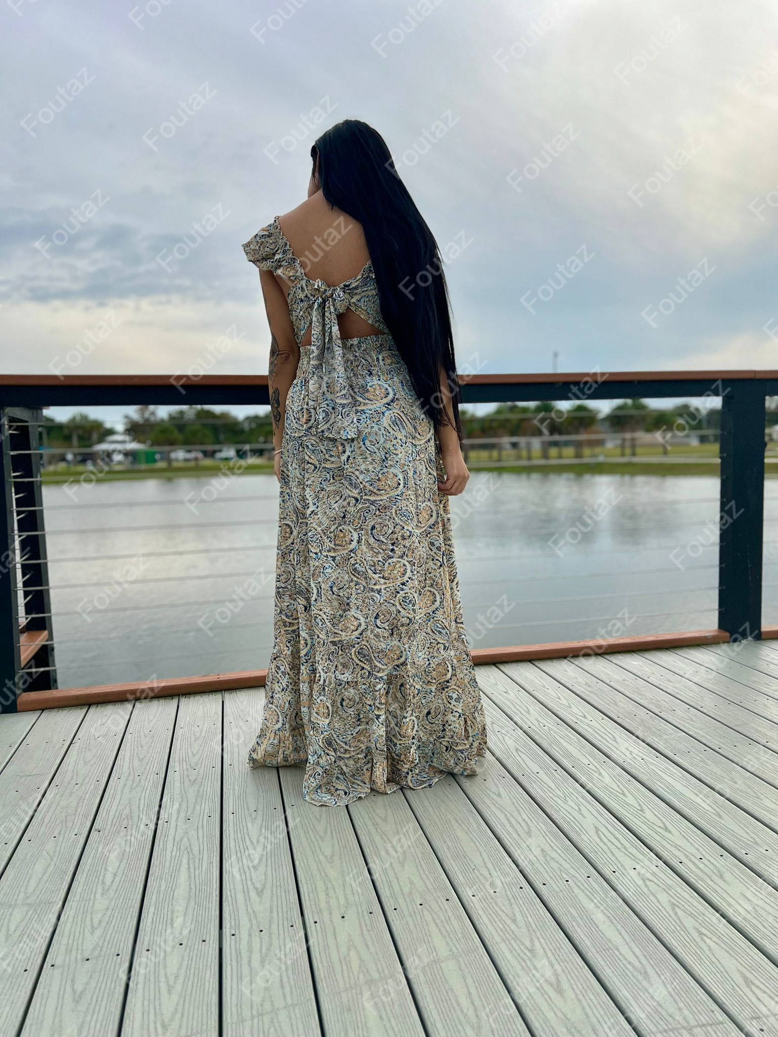 Foutaz LLC - Wholesale Dress - Women's - Open Front boho Dress- CASE OF MIXED COLORS!2