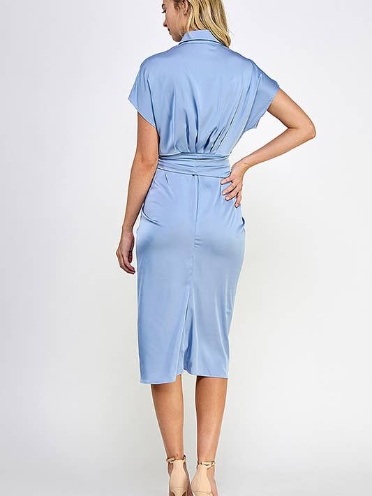 Twentyten - Wholesale Dress - Women's - Charmeus Midi Collared Dress for Women 5176IMD 4