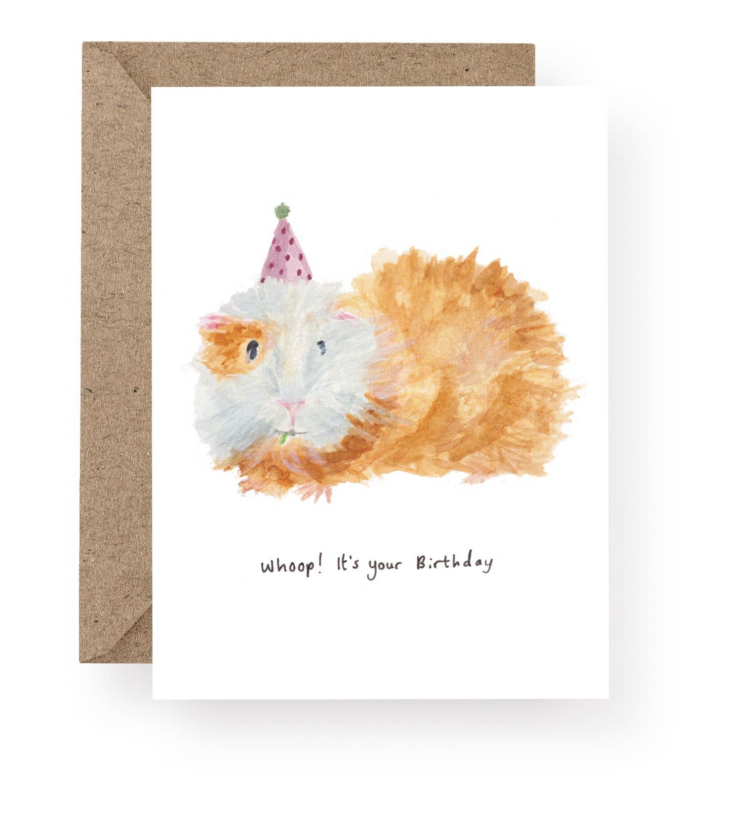 Western Sketch – wholesale Birthday card – WS190 Guinea Pig 'Whoop' it's your Birthday Card1