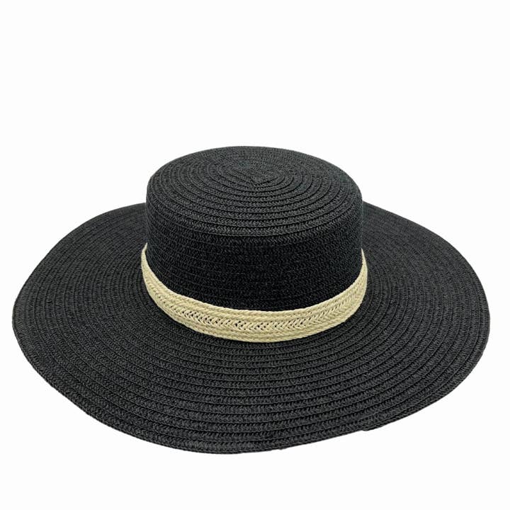 Jacaru 1879 Ladies Wide Brim Hat Black for wholesale on Faire