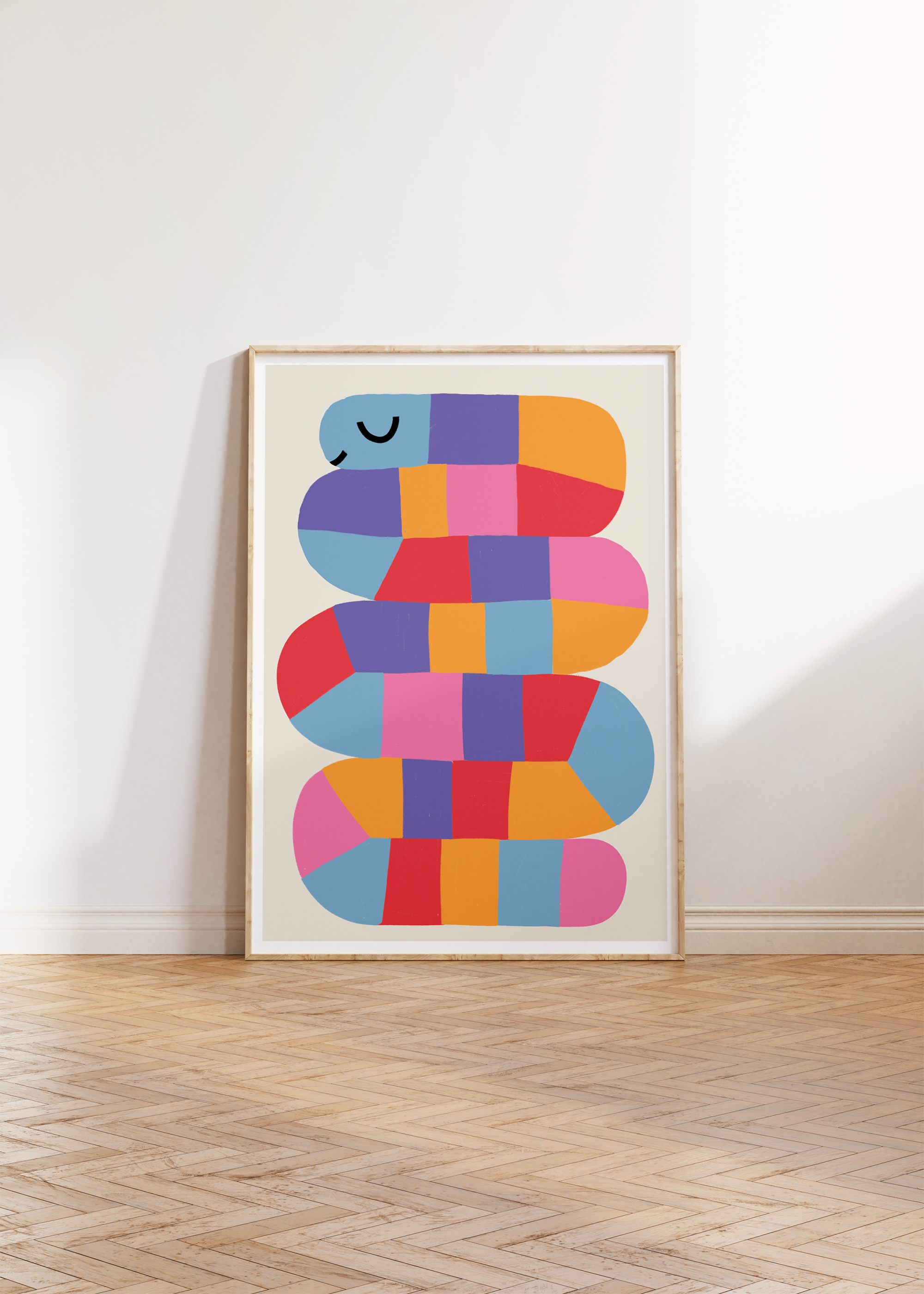 Matilde Horta – Engroshandel Kunsttryk – Børn og baby – Dorminhoca orm - Vægkunst illustration print - A3 eller A42