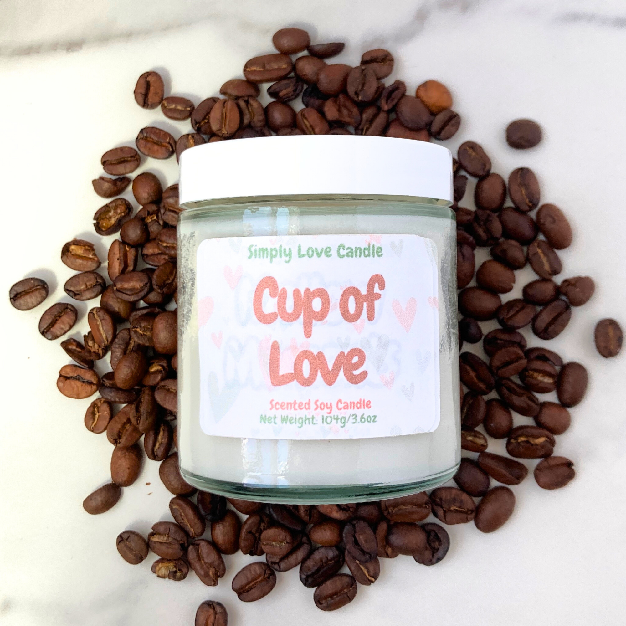 Simply Love Candle - Wholesale Jar/Filled Candle - Coffee 3.6 oz Candle | Soy Candle in Glass Jar with Lid2