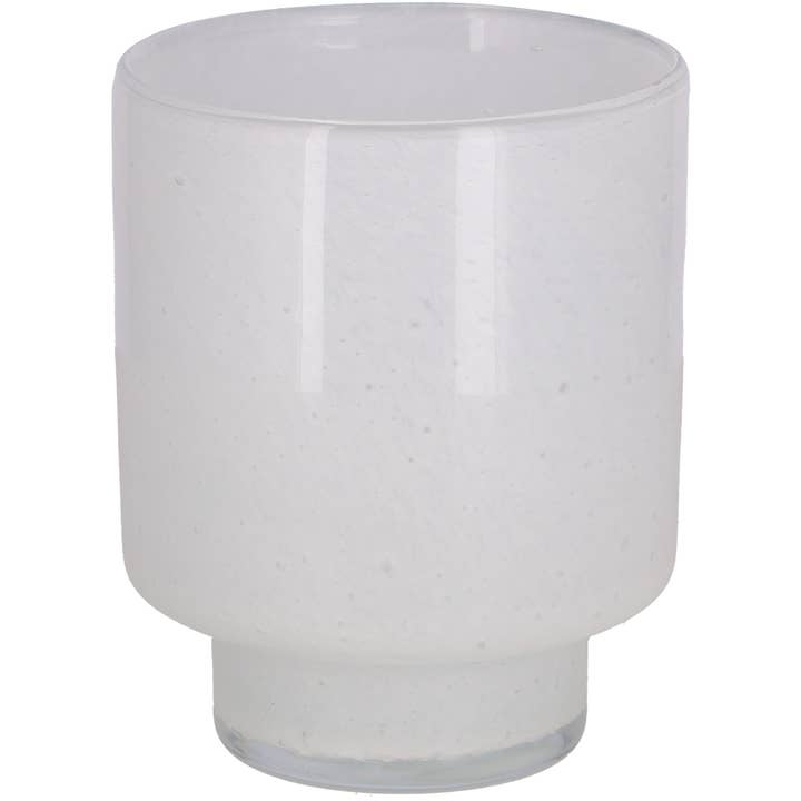 Glas Windlicht Midas, D12cm, H15cm, Hvid for engroshandel hos Vosteen