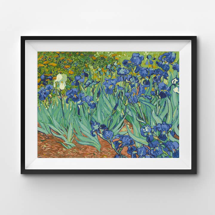 Winnie's Picks - Wholesale DIY Craft Kit - Irises, by Vincent van Gogh - Self-care Paint by Numbers kit