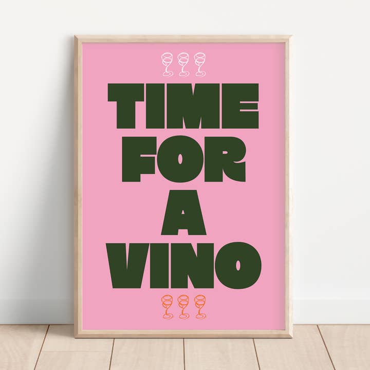 Time For A Vino (più colori) per la vendita all'ingrosso da parte di Maddison Ball Creative
