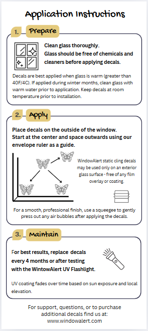 WindowAlert, Inc. - Vente Autocollant mural - Autocollants de fenêtre Alert Hawk7