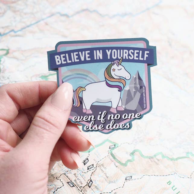 Sentinel Supply - Wholesale Sticker - Believe in Yourself Cute Rainbow Unicorn Sticker7