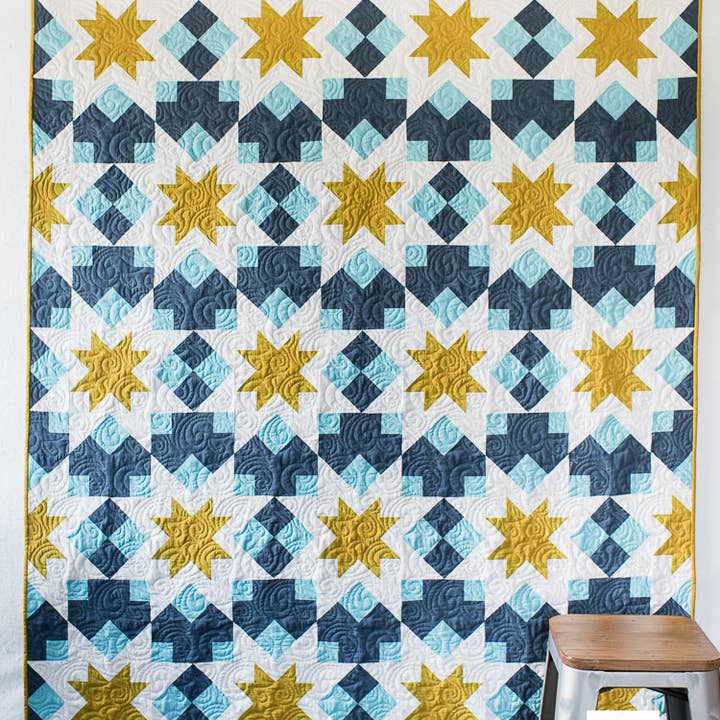 Quilty Love - Wholesale Craft Sewing Kit - Night Stars PAPER Quilt Pattern6