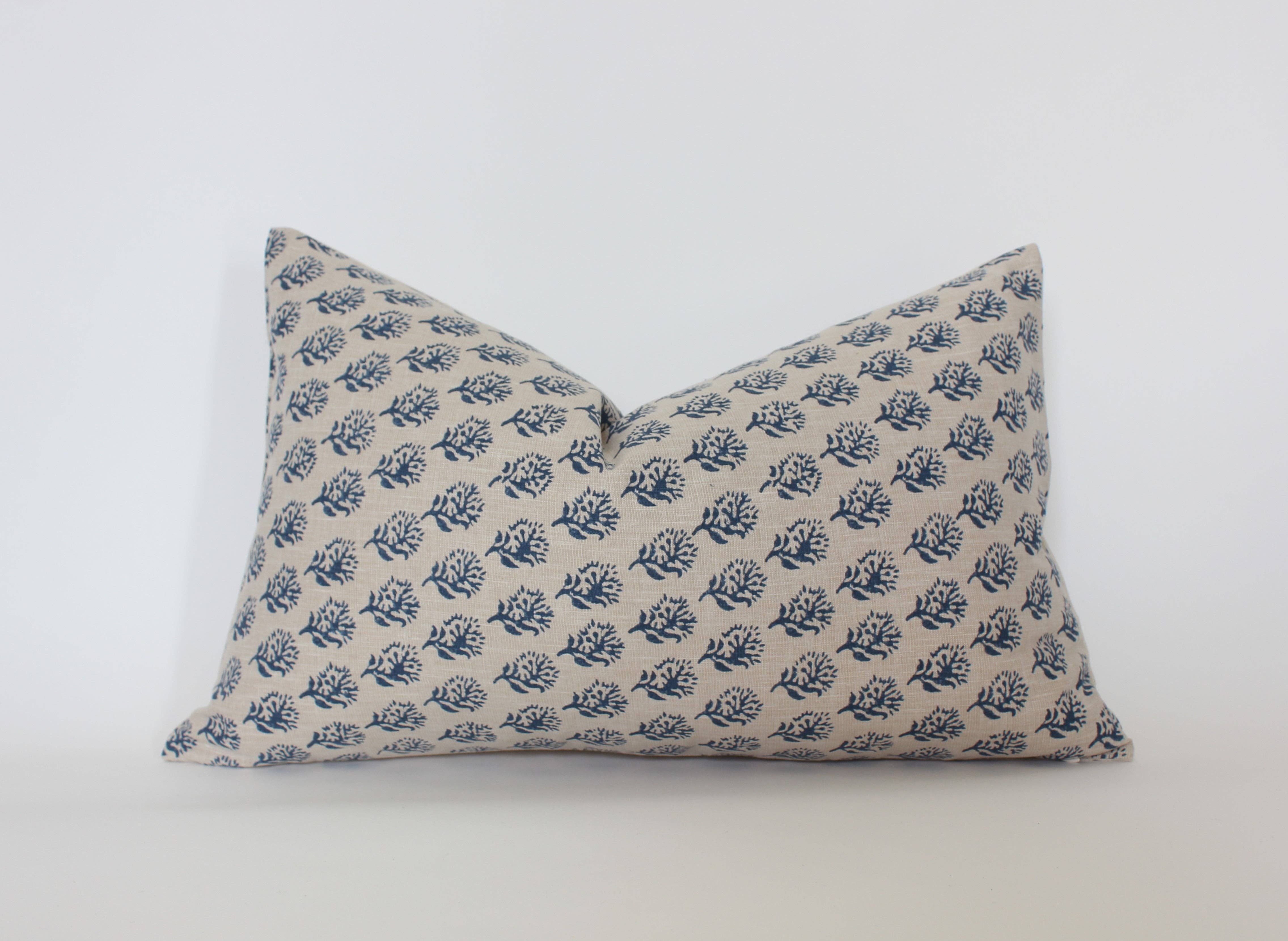 Textileish - Wholesale Throw Pillow Cover - Blue Floral Pillow Cover, Indigo Floral Throw Pillow | Aster3