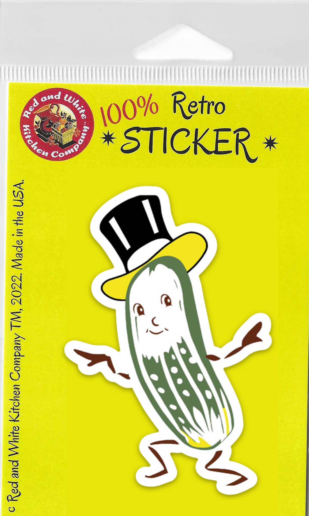 Red and White Kitchen Company - Wholesale Sticker - Mr. Pickle Retro Sticker1